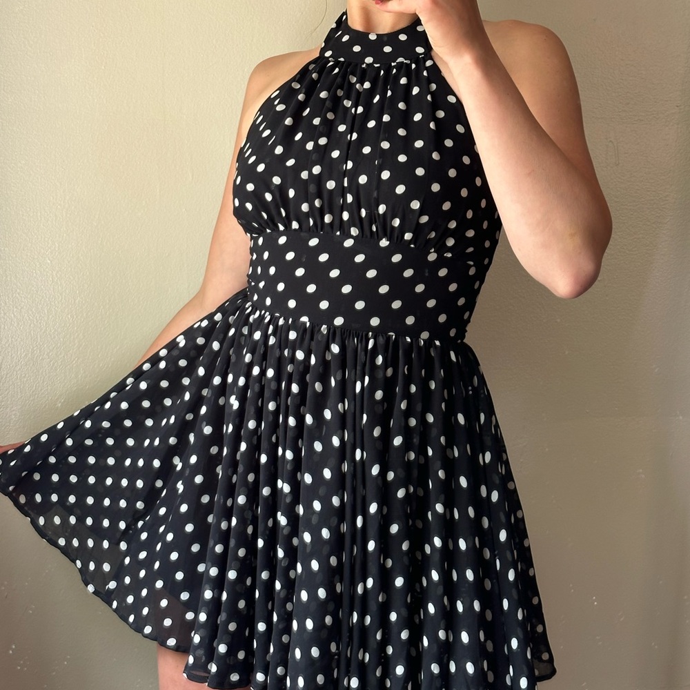 Moda polka dot dress